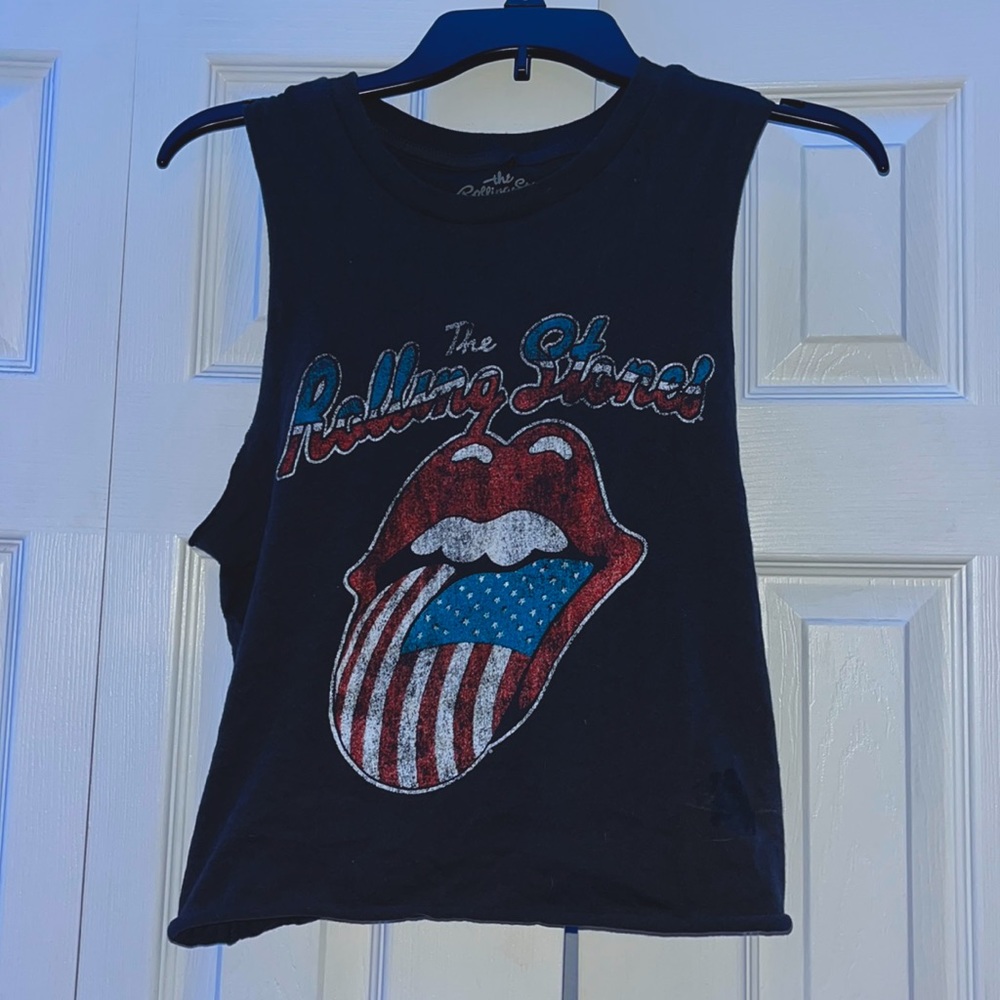 Rolling Stones crop top no sleeve